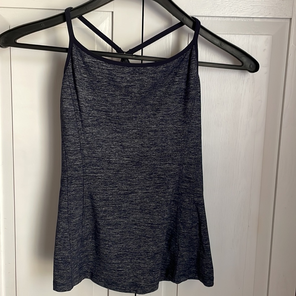 Athleta Beloved Quest Tank Top Heathered Navy Blue Size XS